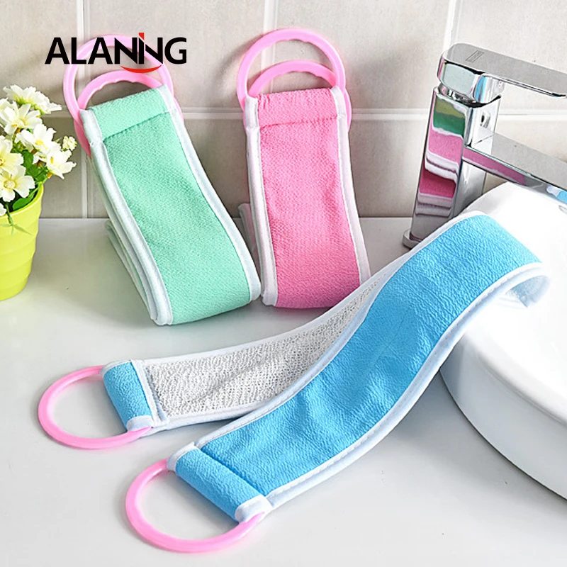 

Hand Pull Long Bath Towel Rubbing Back Towel Double-sided Matte Polyester Exfoliate Shower Towels Bath Brush Bathroom Supplies