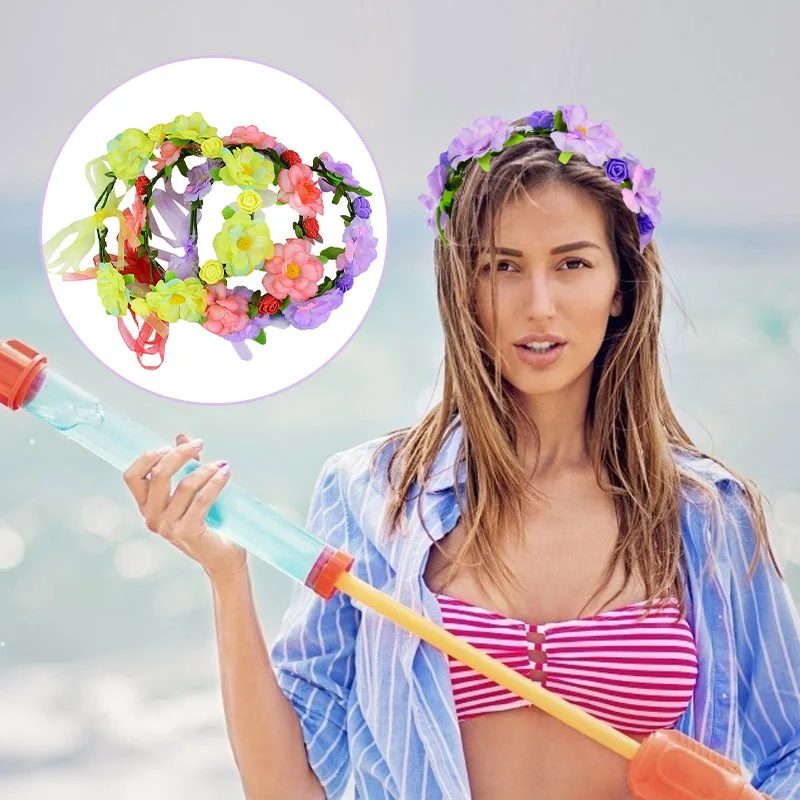 Женский цветочный венок для невесты свадебная повязка на голову с цветами