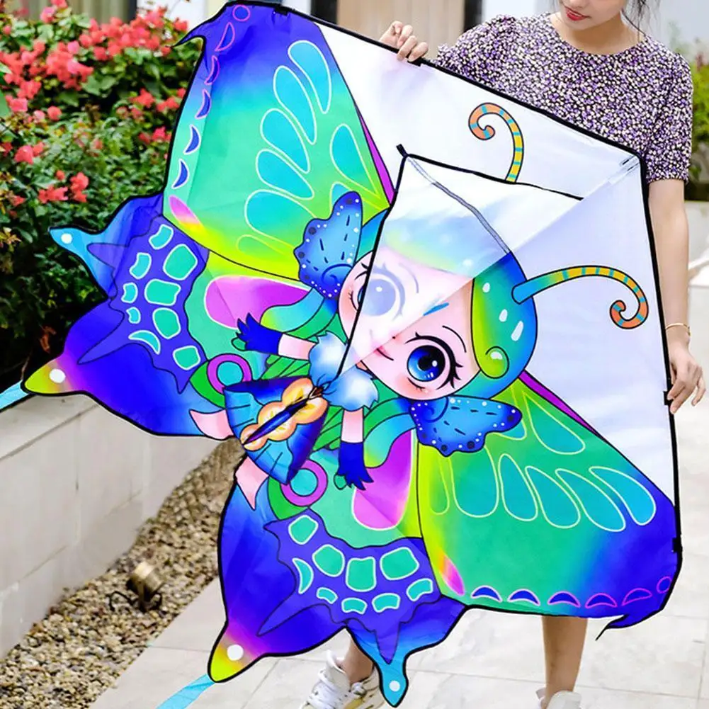 

New 2021 Butterfly Elf Butterfly Kite Children's Breeze Easy To Fly Cartoon Kite Adult Long Tail Kite Toy