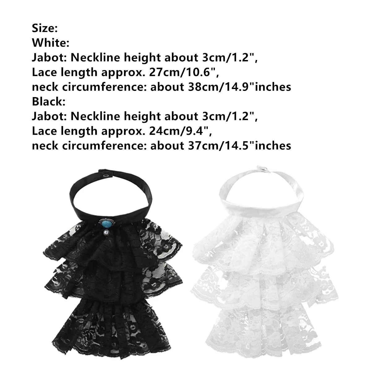 Кружевной воротник с оборками в викторианском стиле эпохи