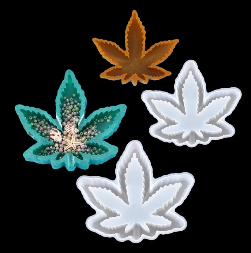 Прозрачная эпоксидная смола силиконовая форма пепельница из кленового листа