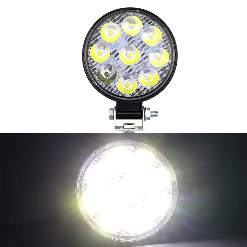 

27W 9 LED Car Work Light Flood Beam Bar Mini Bright Headlights Spotlight For Auto Motorcycle Truck Boat Tractor Trailer Offroad