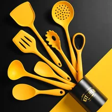 Modern Kitchen Silicone Cooking Tools Baking Oil Brush Egg Beaters Gadgets Heat Resistant On-Stick Spatula Shovel Cookware Item