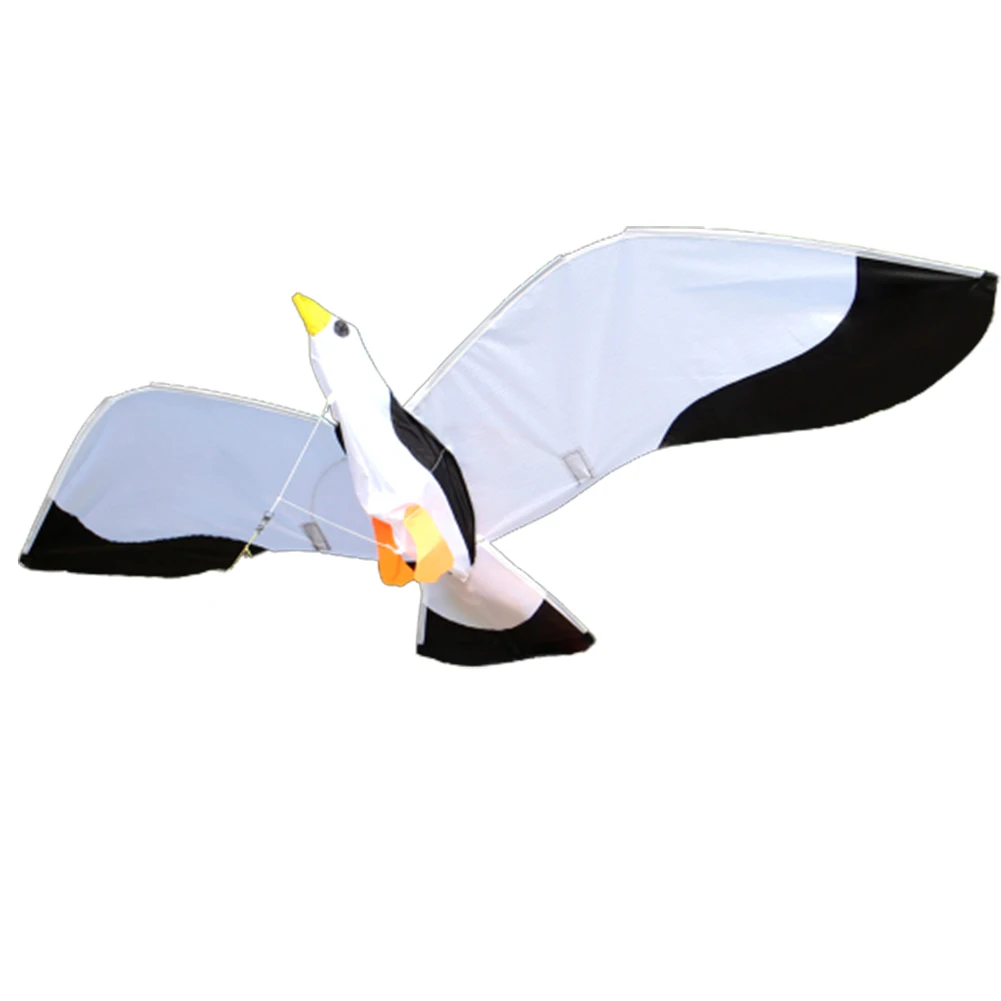 3D Seagull Kite Single Line Flying Kites with Tail and Handle for Adult and Kid Outdoor Sport