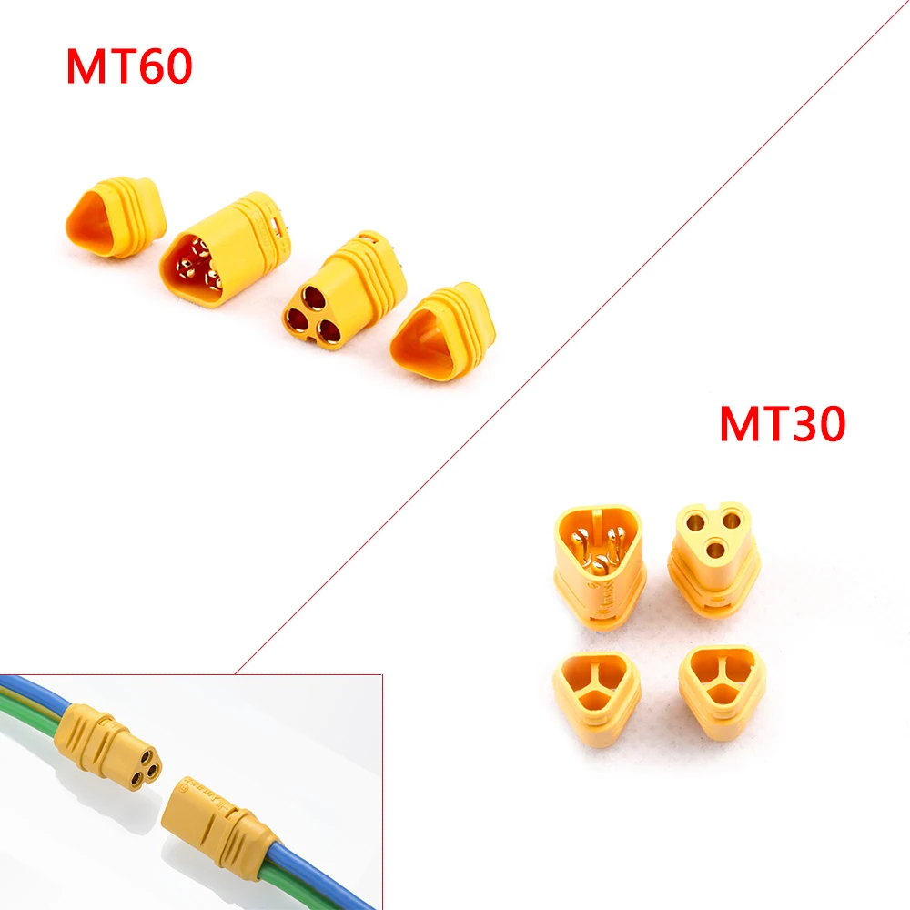 

Amass MT60 plug 3.5mm bullet plugs MT30 2.0mm Banana Connector For RC model Brushless Motor ESC Drone