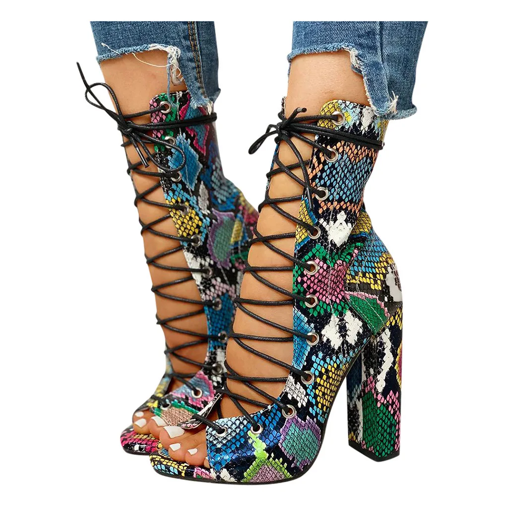 Женская обувь Новое поступление 2020 года женские разноцветные босоножки на