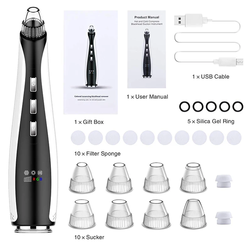 Электрический прибор для удаления угрей ухода за кожей вакуум пор прыщей