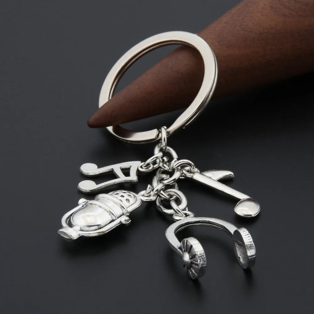 1 шт. музыкальная DJ гарнитура брелок для гитары музыкальные ноты подарки мужчин и