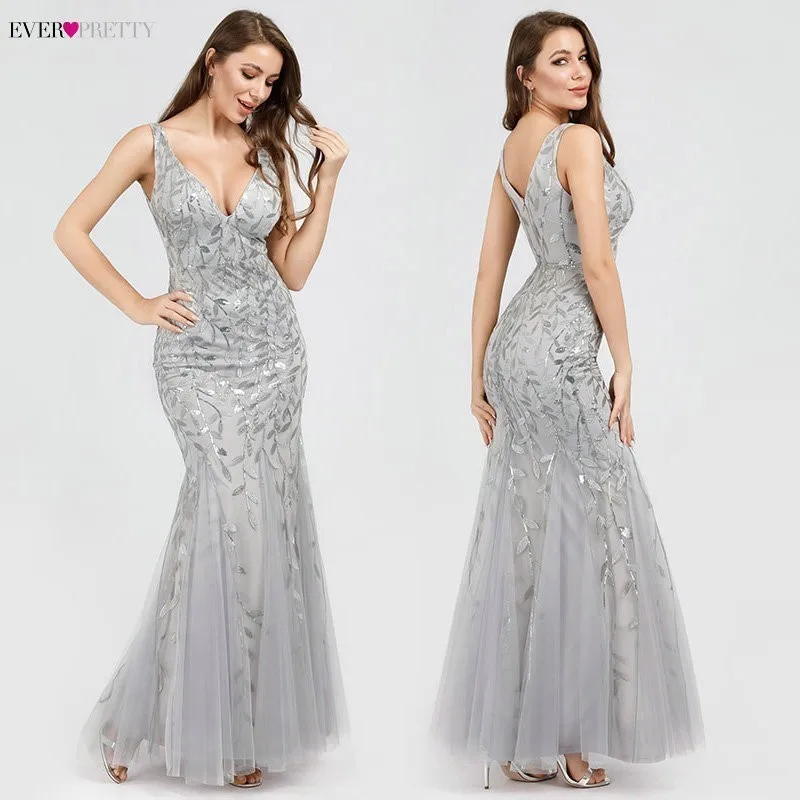 Robe De Soiree Ever красивые сексуальные вечерние платья Русалка Длинные блестящие драпировки, тюль, вечерние платья элегантные женские вечерние платья