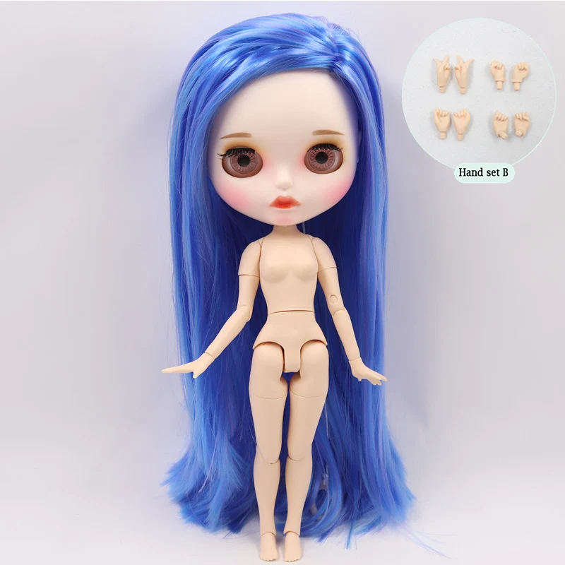 A doll with hand B ICY Nude Blyth пользовательские куклы № BL7216/6208 светильник розовый микс Voilet белый цвет кожи 1/6 bjd, pullip, licca, jerryberry - Цвет: A doll with hand B