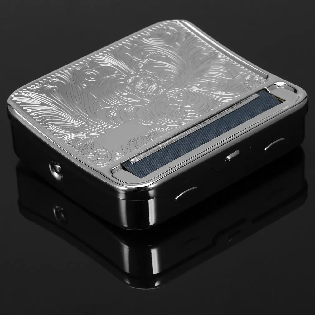 

Metal Automatic Cigarette Tobacco weed Smoking Smoke Roller Rolling Machine Box Case Tin Tobacco Roller Machine