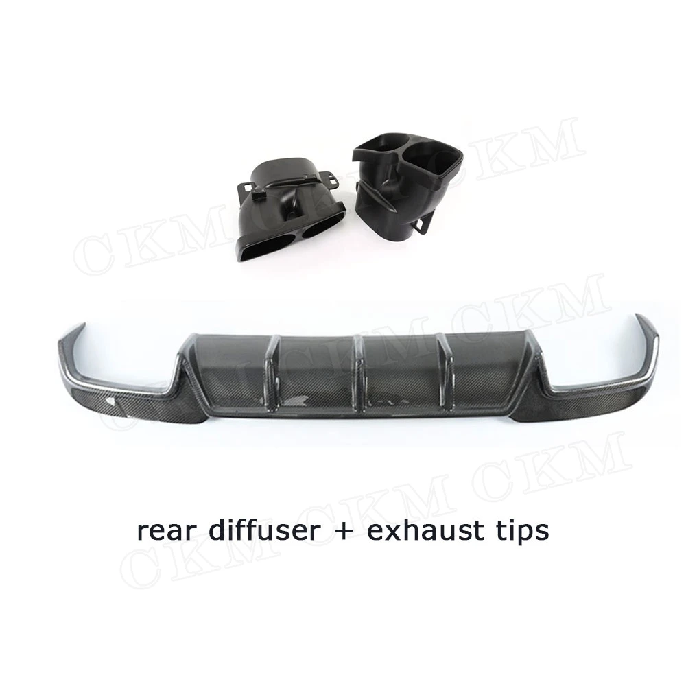 diffuser with tips Для W212 задний бампер из углеродного волокна спойлер для Benz E Class E260 E300 E400 E63 AMG плавники в стиле акулы диффузор - Цвет: diffuser with tips