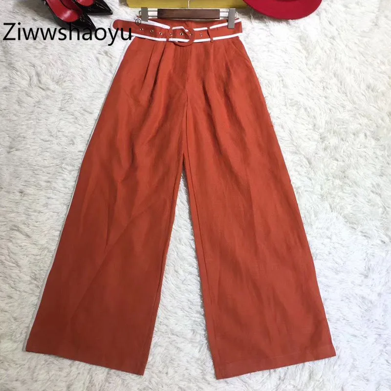 Ziwwshaoyu женские осенне-зимние Подиумные брюки костюм-двойка куртка с длинными рукавами+ штаны Модный комплект из двух предметов Новинка