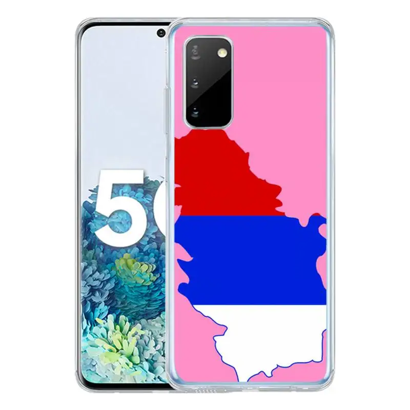 

Serbia Flag Phone Case For Samsung S10 S10lite 2019 S9 S9plus S8 S7 Transparent Cases
