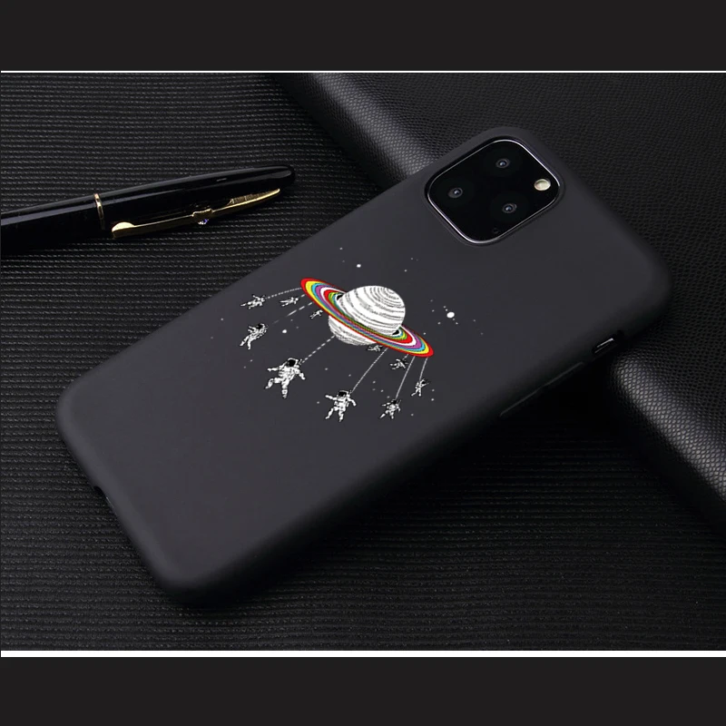Чехол для телефона с изображением космонавта Луны, космонавта для iphone 7, 8, X, чехол для iphone 6, 7 plus, XR, XS, 11Pro, Max, планета, звезда, матовый мягкий чехол - Цвет: 15