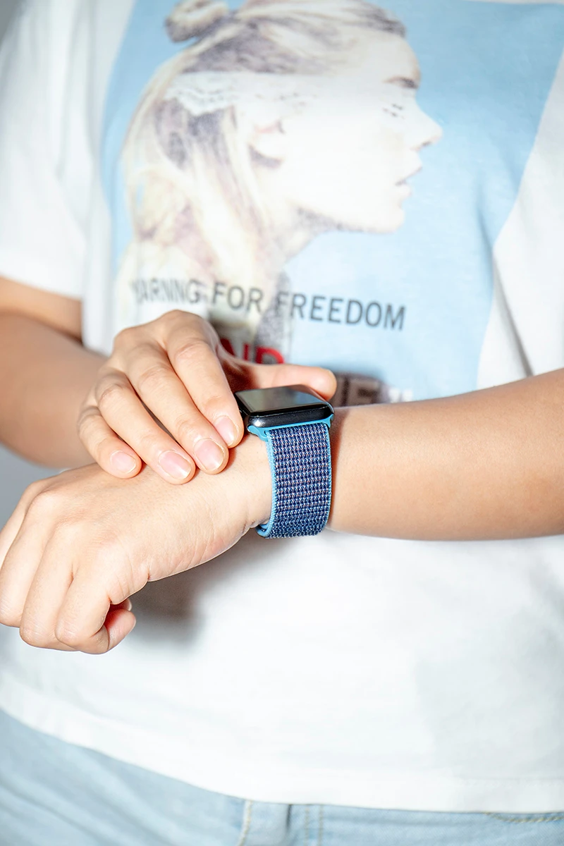 Новая высококачественная нейлоновая Спортивная петля для Apple Watch band Series 4 3 2 1 мягкий дышащий тканый ремешок 44 мм iwatch 42 мм 38