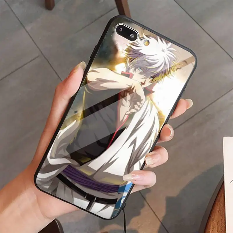 

GINTAMA amine high quality Phone Case Tempered glass For iphone 5C 6 6S 7 8 plus X XS XR 11 PRO MAX