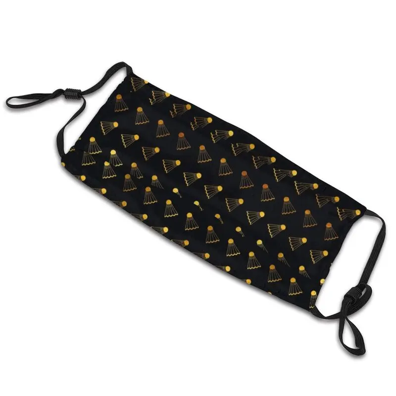 Маска для бадминтона с золотым узором дышащий воланчик взрослых маска лица