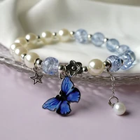 retro pearl beads butterfly bracelets for women girls friends starfish bunny animals wrist chains beaded bracelet jewlery