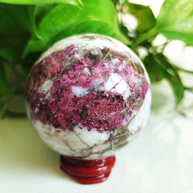 60-65 мм натуральный камень Сливовый цветок Турмалин хрустальный шар камни для