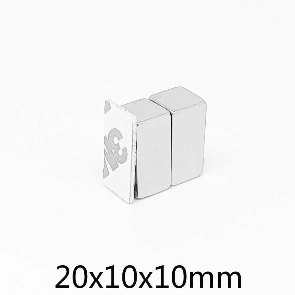 

1/2/5/10/15/20/30 шт. 20x10x10 блок мощных магнитов с 3 м самоклеящимися 20x10x10 мм редкоземельный магнитный лист 20*10*10