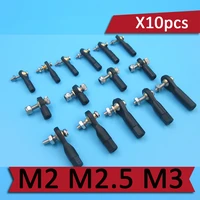 10pcs 2mm 2 5mm 3mm rc ball link with rod m2 m2 5 m3 ball joint set for rc models