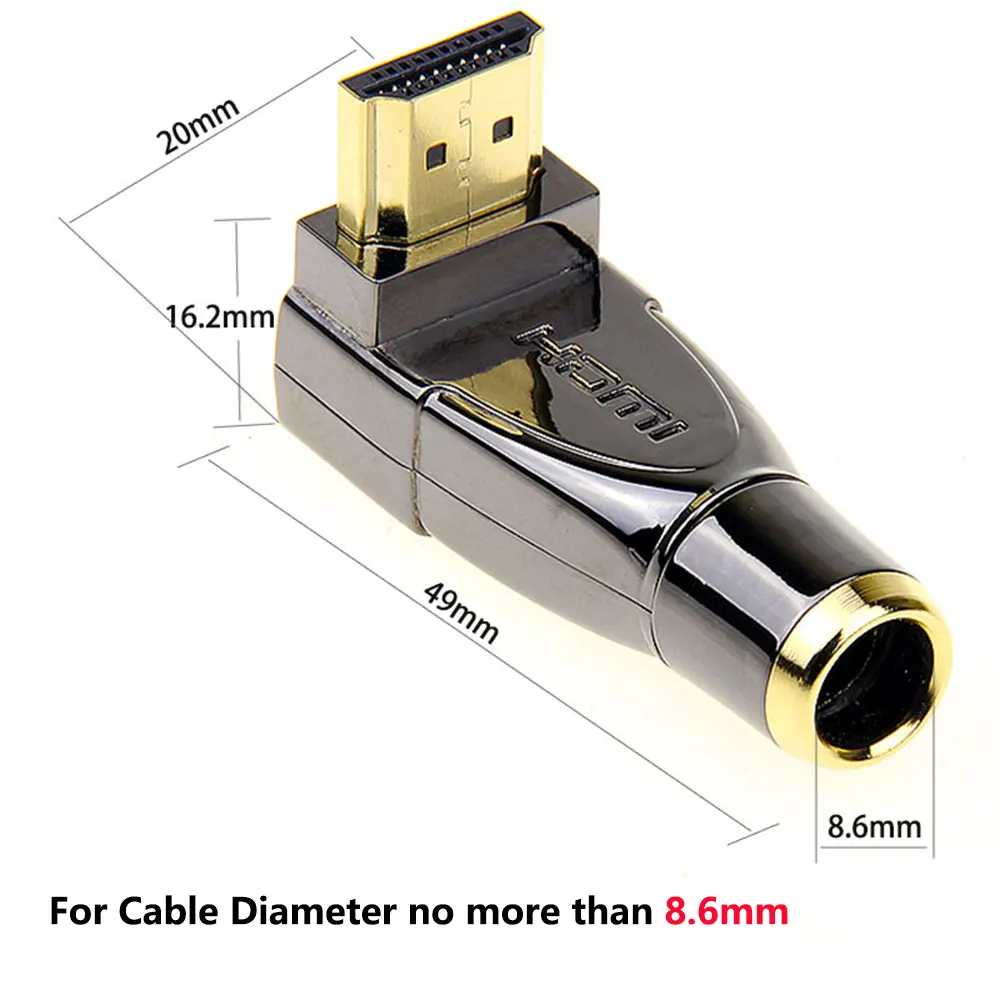 HDMI сварочный разъем HDMI 2,0 штекер DIY HD линии адаптеры поддержка 4K 2K HDMI 2,0/1,4/1,3 - Цвет: HQ0086 Bend