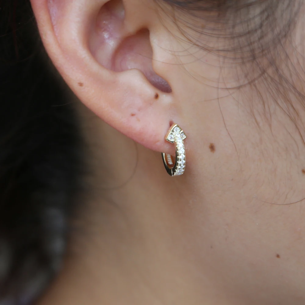 Изящные Простые мини серьги кольца из стерлингового серебра 925 пробы золотистого