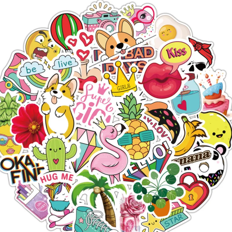 

10/30/50 PCS fresh and cute animal dog toy notebook mobile phone luggage skateboard mobile phone sticker decal decoration