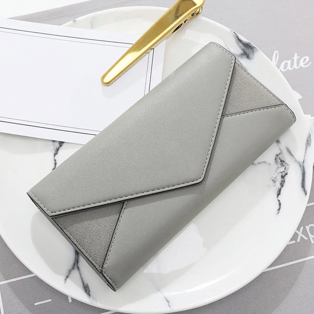 

New Cartera Mujer Women Fashion Long Envelope Wallet Hasp Pocket Coin Card Holder Purse PU Leather Handbag Fashion Wallet Women