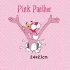 24x23 см Симпатичные Мультяшные термонаклейки с изображением розовой Пантеры животных для самостоятельного нанесения тепла на одежду футболку термонаклейки декоративные принты