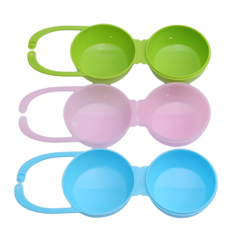 

3pcs Cute Portable Pacifier Holder Nipple Case Pacifier Storage Box With Hook Pacifier PP Plastic Box Wholesale