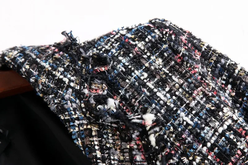 Повседневный клетчатый женский длинный пиджак костюм новинка 2019 осень и зима