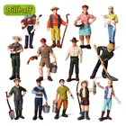 Экшн-фигурки сделай сам, имитация сельскохозяйственных работников, фермер, ПВХ модели людей, декоративные аксессуары, современные игрушки для детей