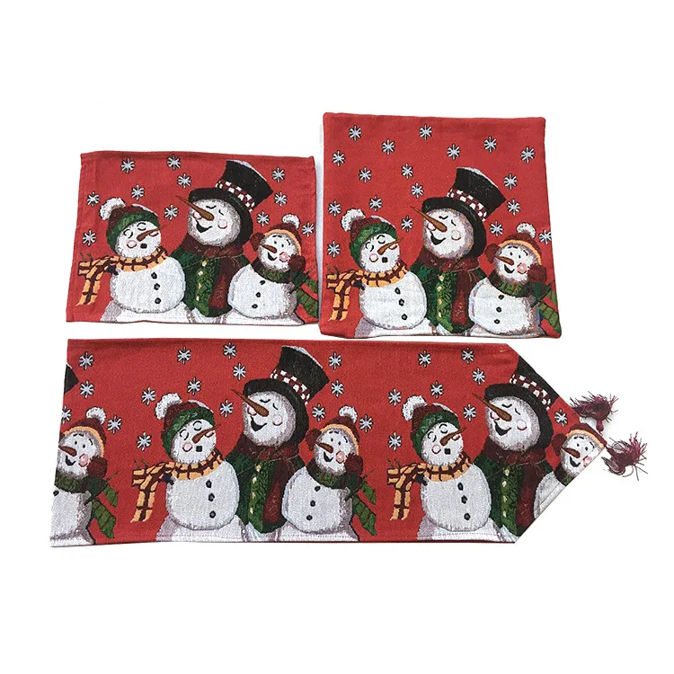 Американская Рождественская жаккардовая скатерть тканевая салфетка