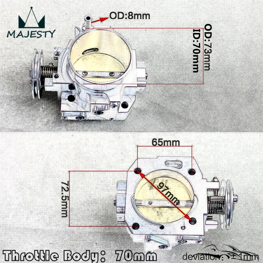 70 мм корпус дроссельной заслонки подходит для высокого стандарта k series /K20/Civic/EP3/Type