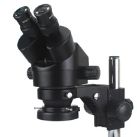 black color 7 45x binocular stereo microscope industrial microscope zoom magnification head wd165 0 5x 2 0x 1x protection glass