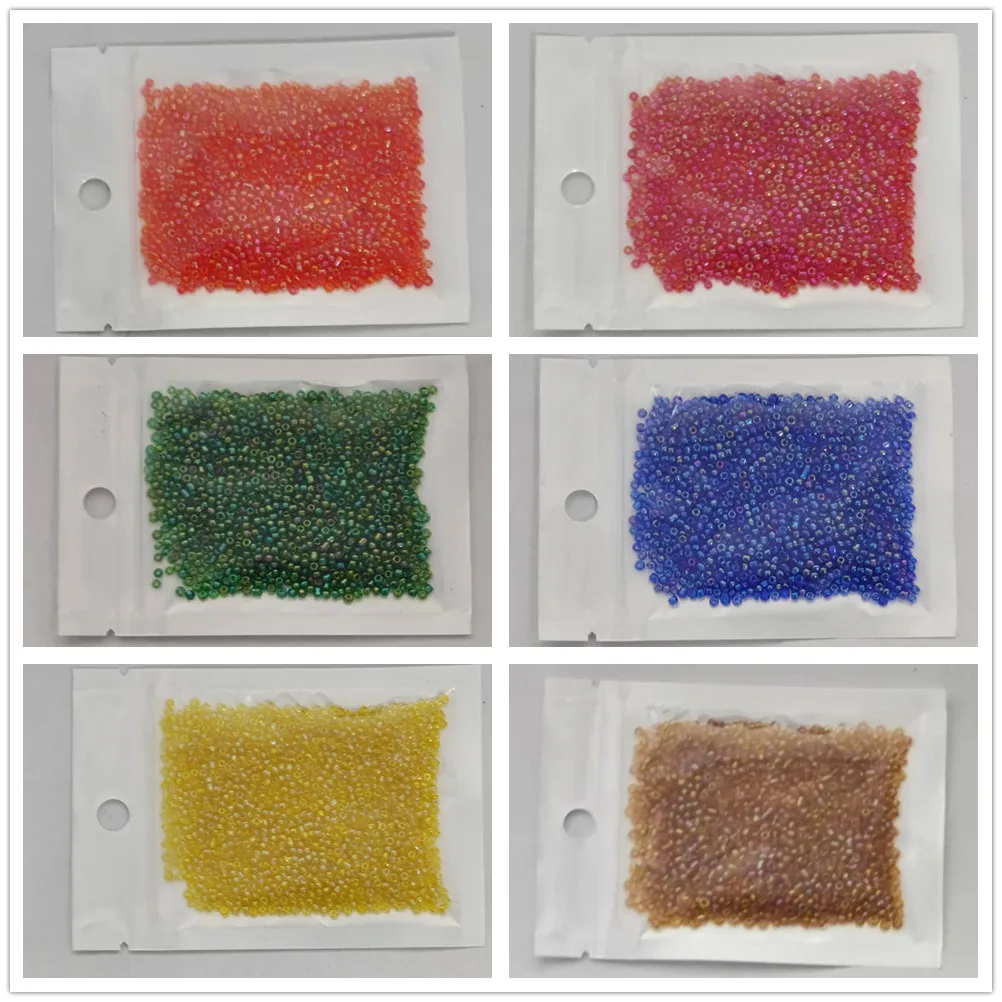 

2mm millet beads in 14 colors 15g per pack can be used for nail art, clothing and accessories