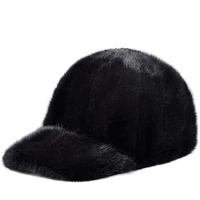 harppihop fur real mink fur hats marten skin fur hats mink mink hat mens baseball cap hat peaked cap warm winter hat h921