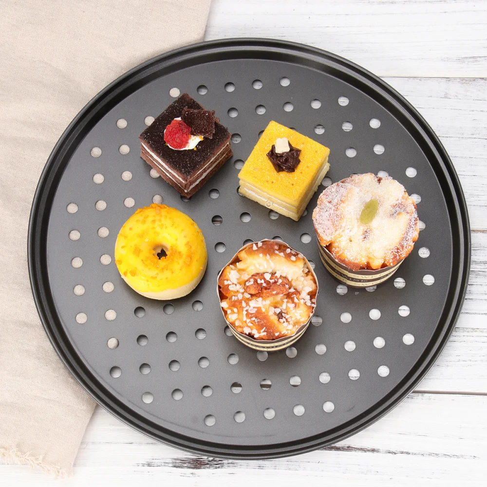 12-дюймовый антипригарная сковорода для пиццы противень выпечки с отверстиями