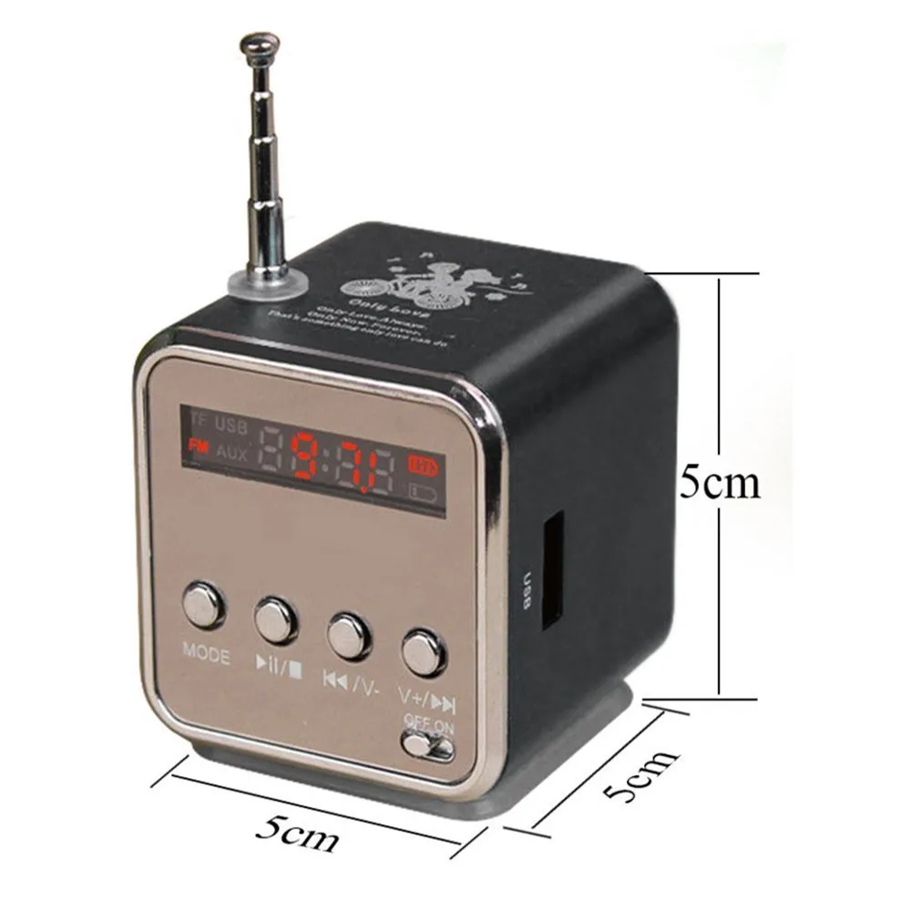 Радио портативный динамик FM Портативный цифровой LCD стерео супер бас Музыка MP3 MP4