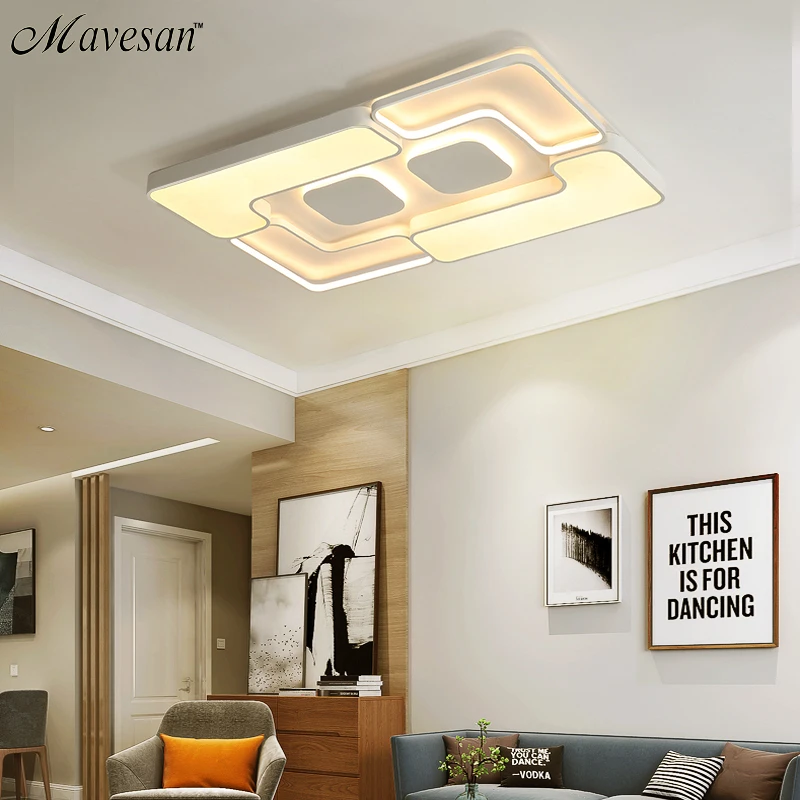 LED ceiling lights White/Grey body Modern living room for bedroom support 110V and 220V Remote control led lamps