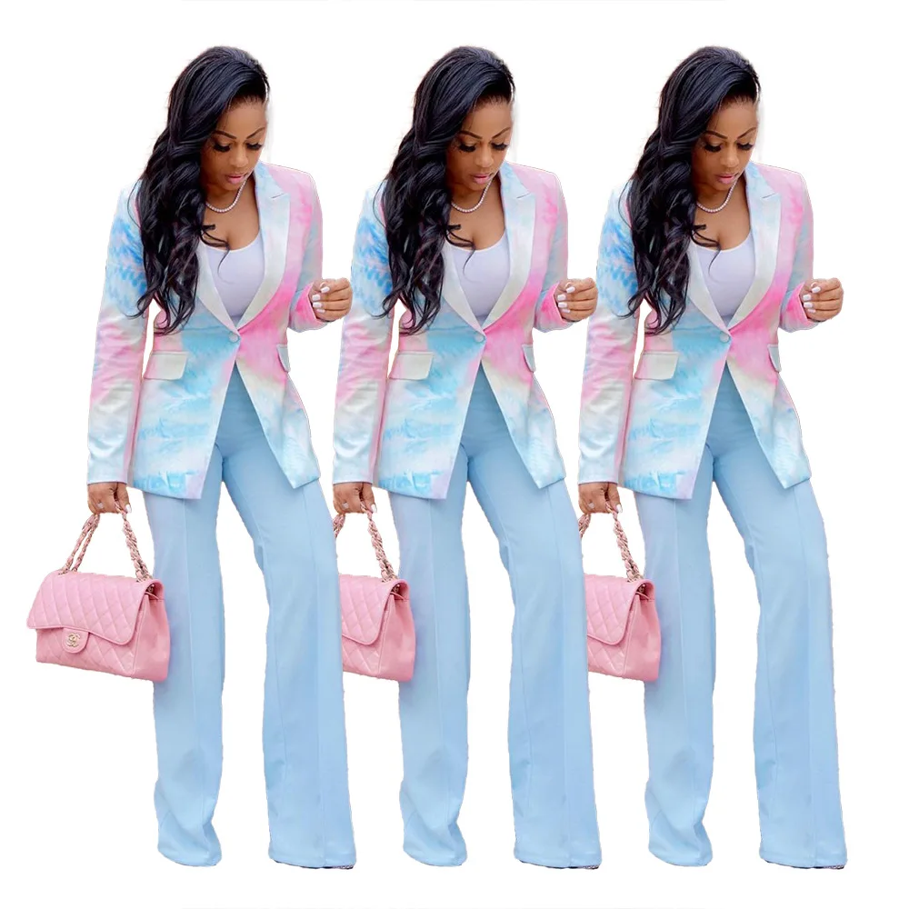 

Женский офисный блейзер с принтом, однобортный винтажный пиджак с длинным рукавом, верхняя одежда, шикарные зимние топы