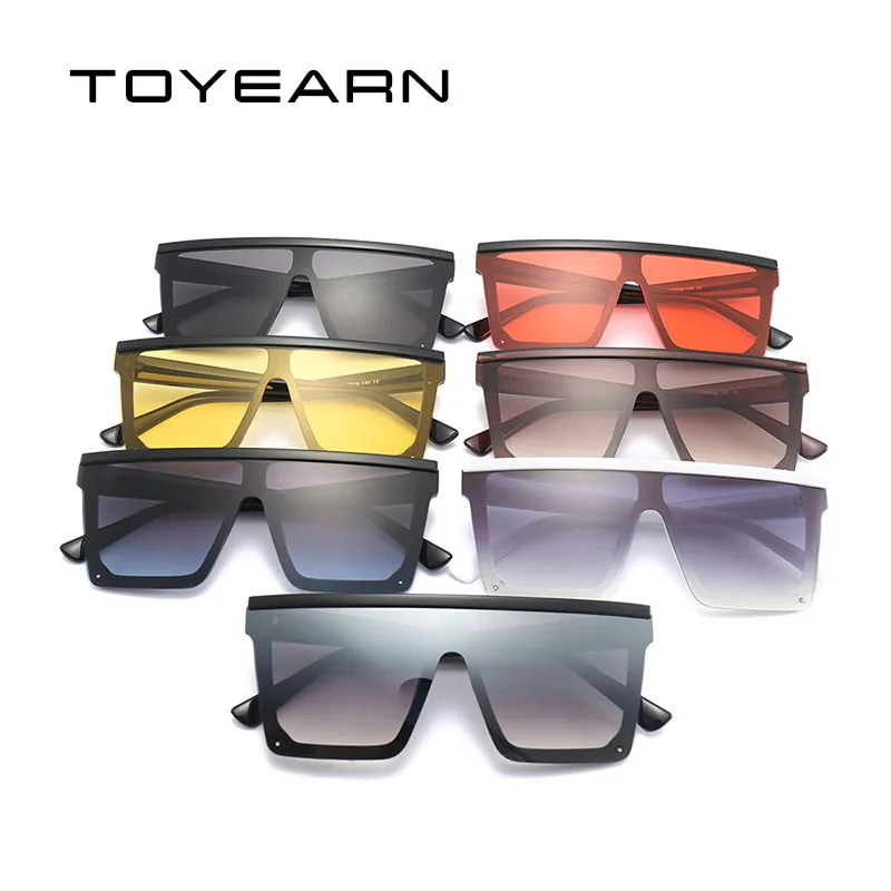 Женские солнцезащитные очки с градиентом большие квадратные зеркальные в