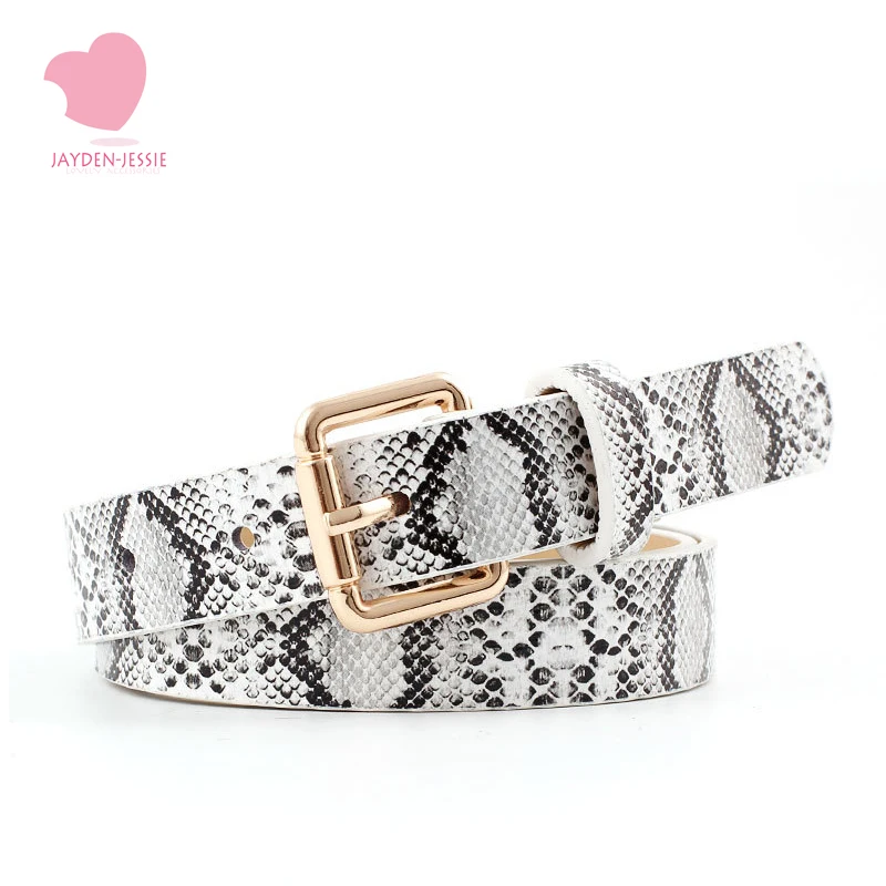 Новый ретро тонкий ремень Дамская змеиная модель универсальное джинсовое платье