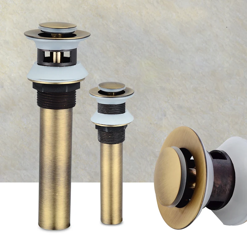 Antique Bronze Bathroom basin sink Press Pop Up Drain stopper waste Assembly water overflow or non-overflow | Обустройство дома