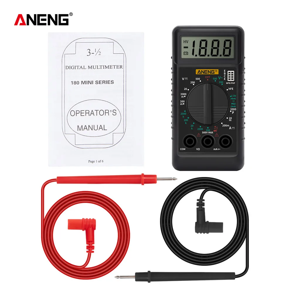 ANENG мультиметр цифровой мини тестер multimeter esr метр мультиметры транзистор