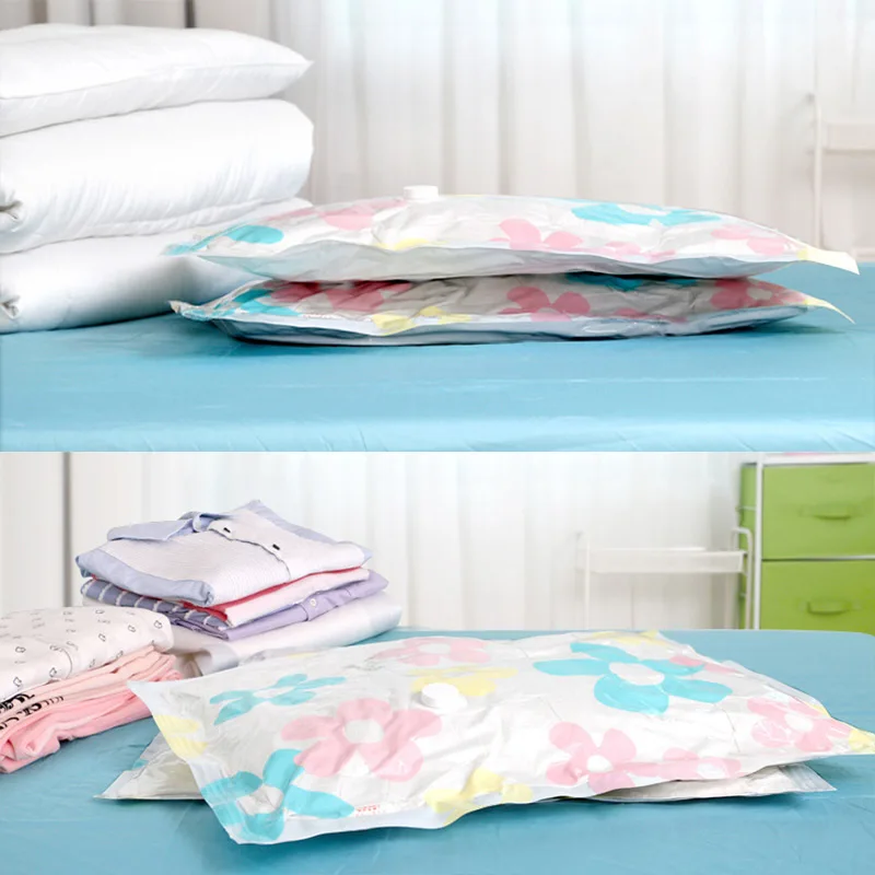 Вакуумная компрессионная сумка набор с насосом органайзер одеяло одежда