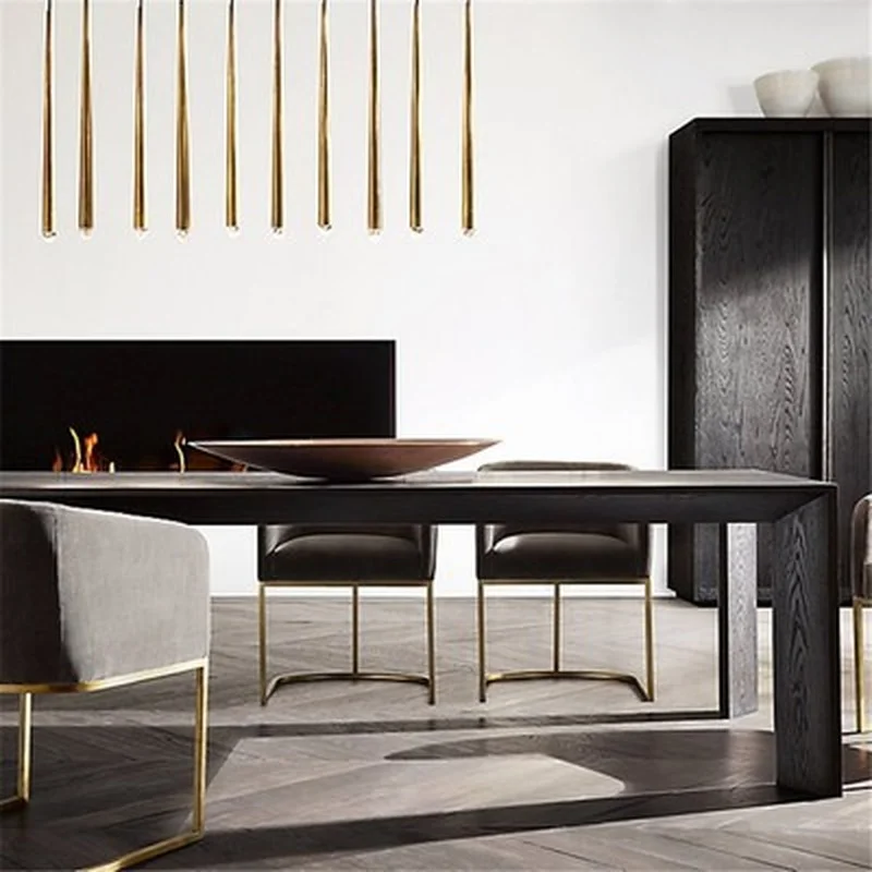 Американское роскошное Медь провод для люстры подвесные RH Лофт светодиодный