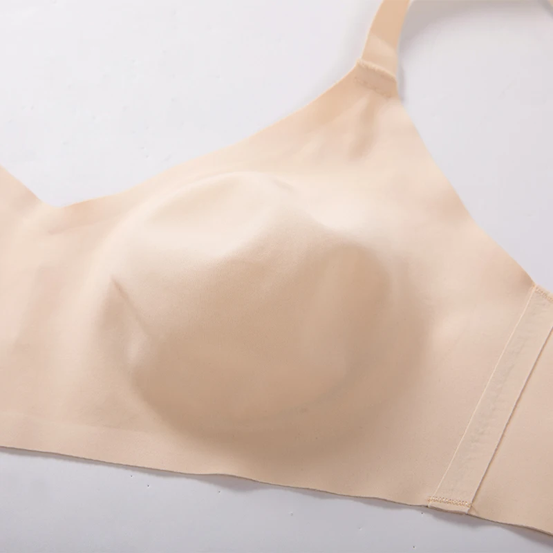 Женский комфортный бесшовный Гладкий бюстгальтер для сна с полным